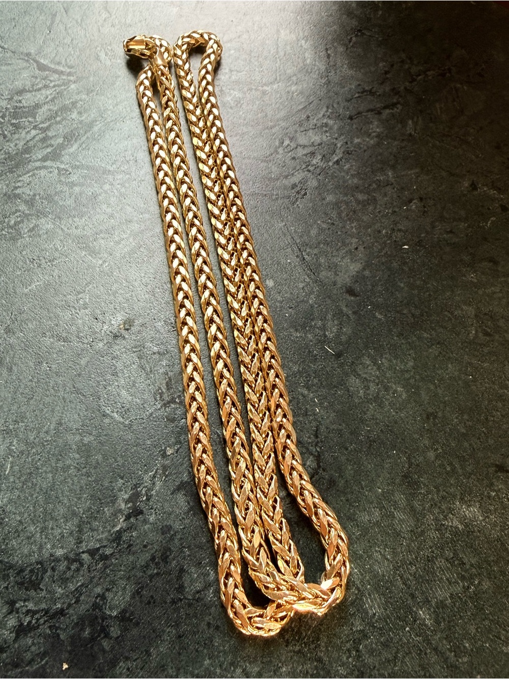 10k Men's Gold Chain - ThickMen's Gold Chain Necklace - Thick Braided Style